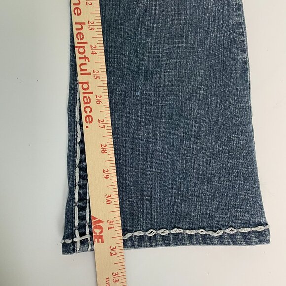Laguna Beach Women’s Size 29 Bootcut Jeans Fleur-de-Lis Embroidered Rhinestone P - Picture 11 of 15